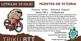 Montes de Vitoria: Colada - Peña Betoño - Arrieta - Zal- diaran - Busto - San Miguel (48 km)